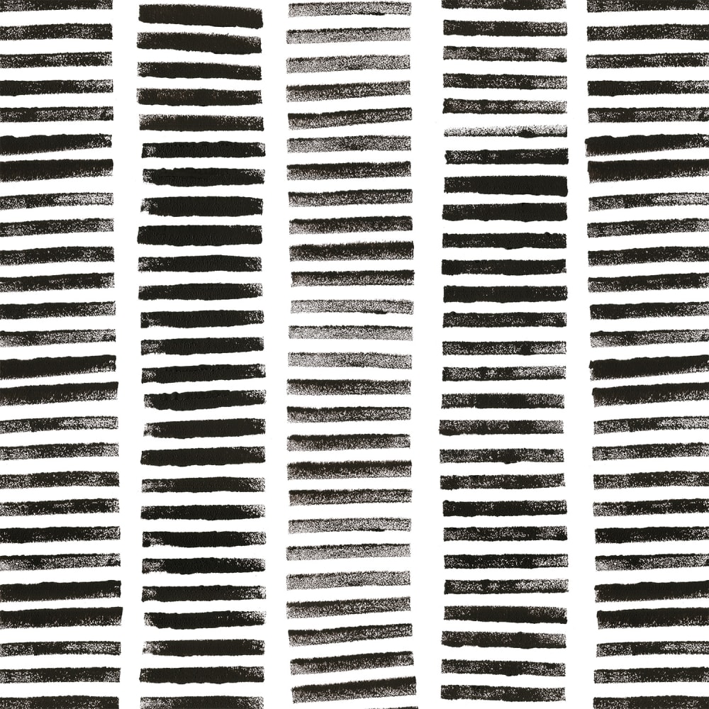 Tableau rondin noir en toile imprimée, 120x120 cm