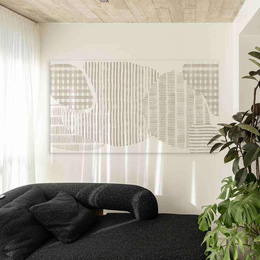 Tableau canopée beige en toile imprimée, 120x80 cm