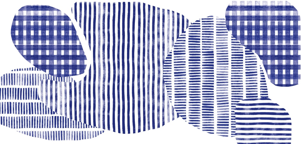 Papier peint canopée, bleu 375 x 250cm — vue 3