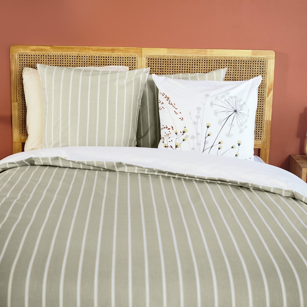 Parure housse de couette en coton imprimée + 2 taies 240x220 cm — vue 4