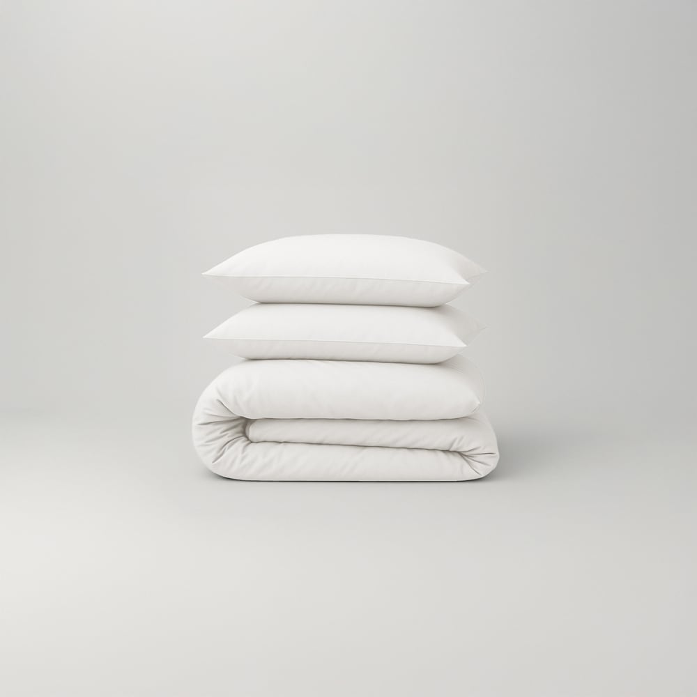 Parure de lit en percale de coton bio ivoire 240x220 — vue 3