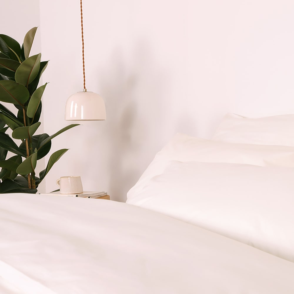 Parure de lit en percale de coton bio ivoire 260x240 — vue 4