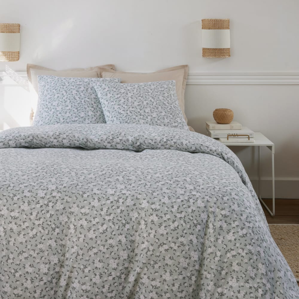 Parure housse de couette coton imprimée + 2 taies 240x220 cm — vue 4