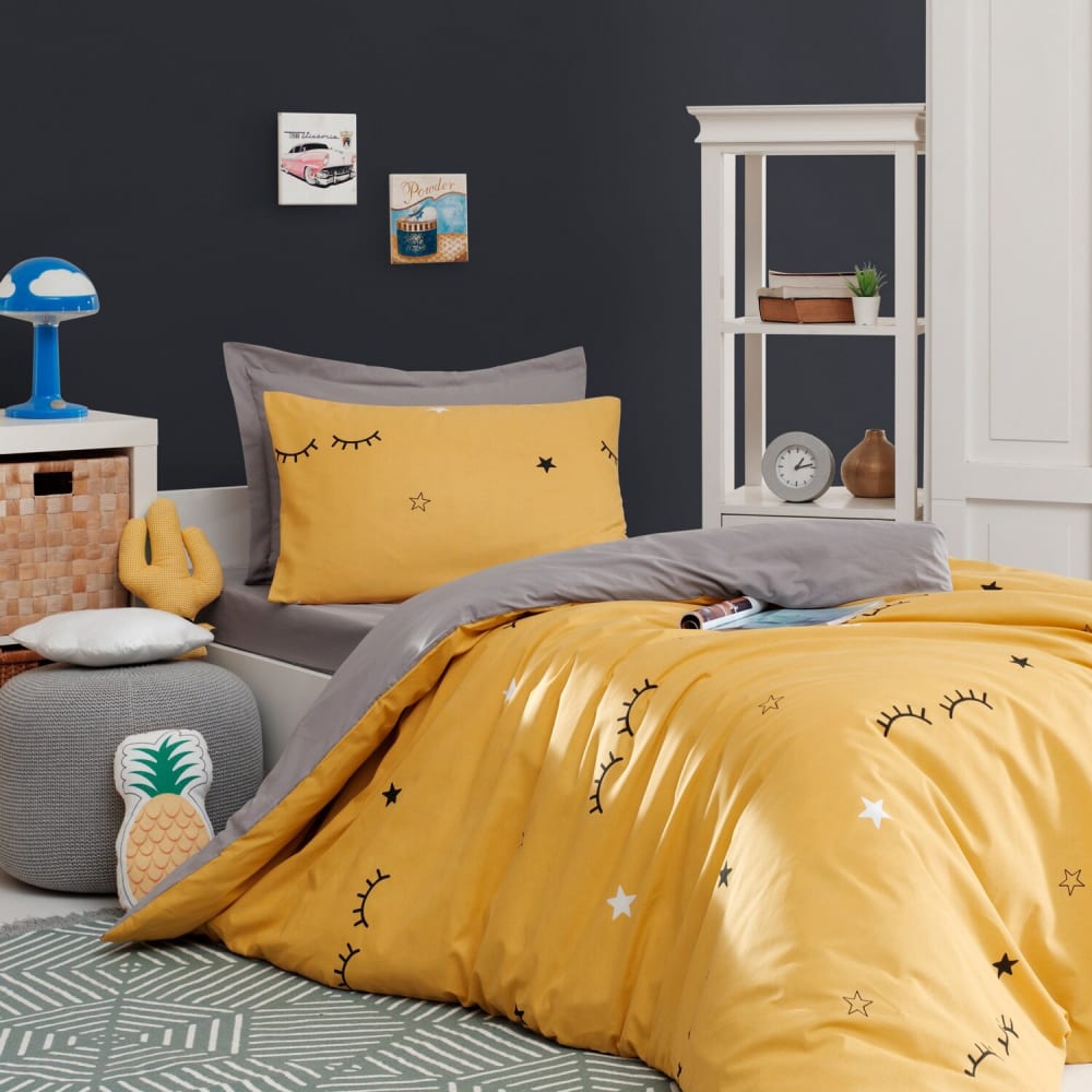 Parure de lit enfant satin de polycoton imprimée + 1 taie 140x200 cm