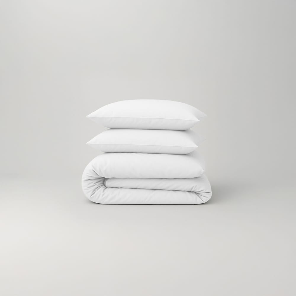 Parure de lit en percale de coton bio blanc 260x240 — vue 3
