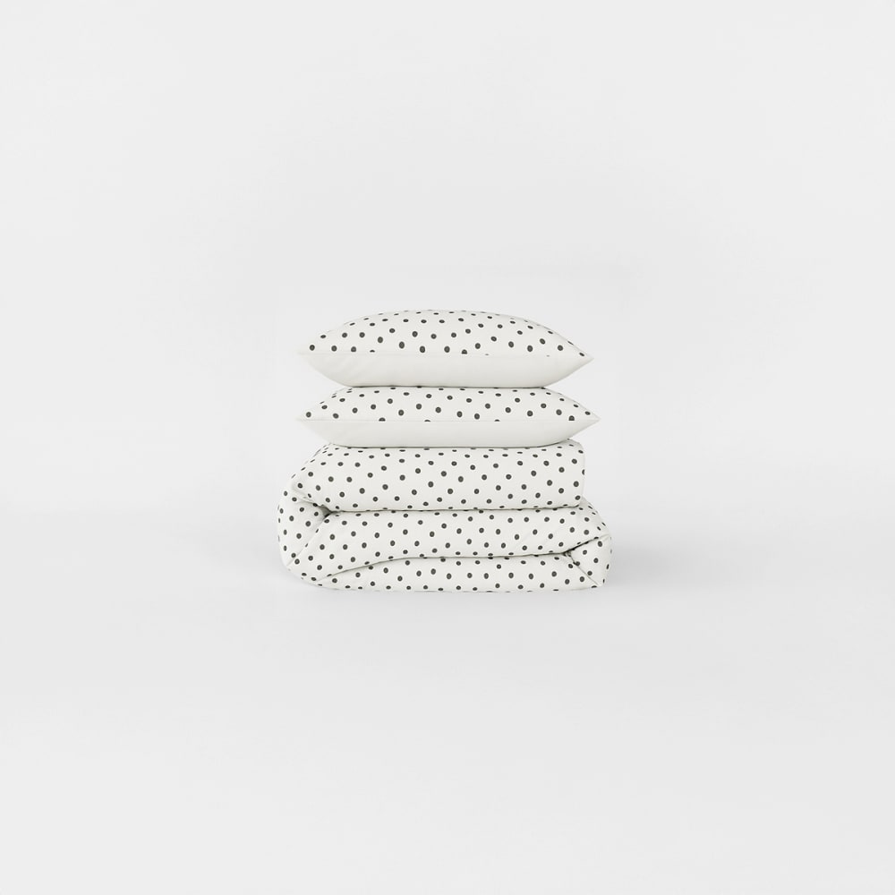 Parure de lit en percale de coton bio gris anthracite 260x240 — vue 3