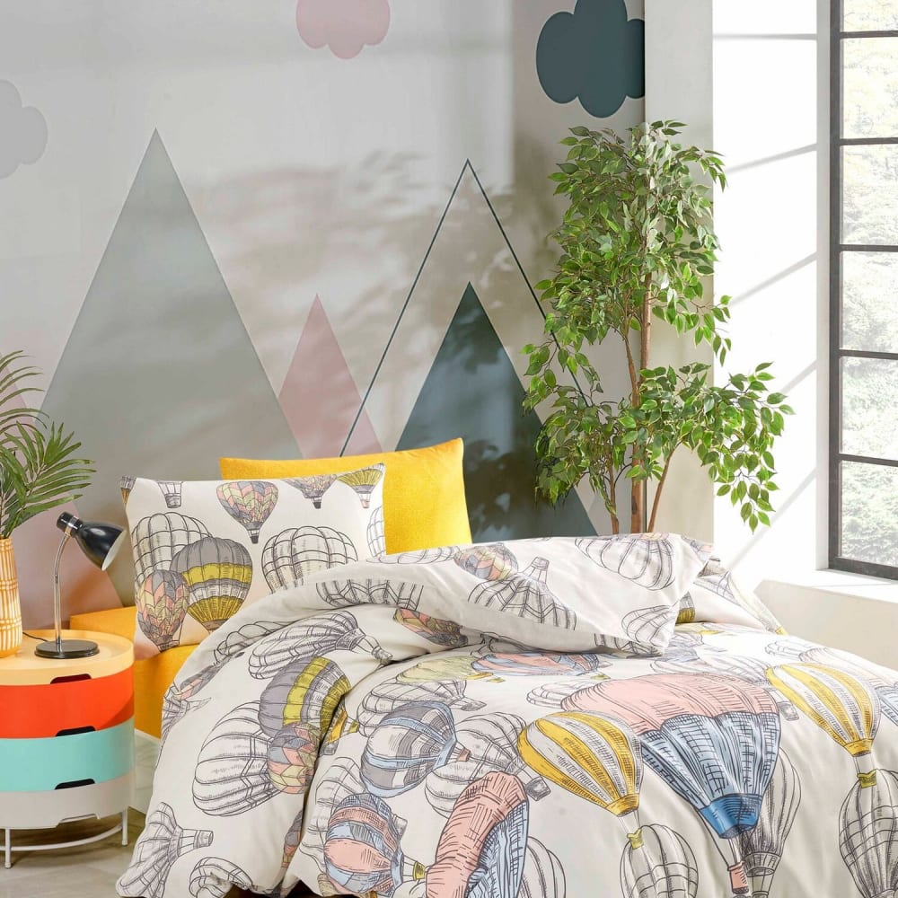 Parure de lit enfant en polycoton imprimée + 1 taie 140x200 cm - Maisons du Monde