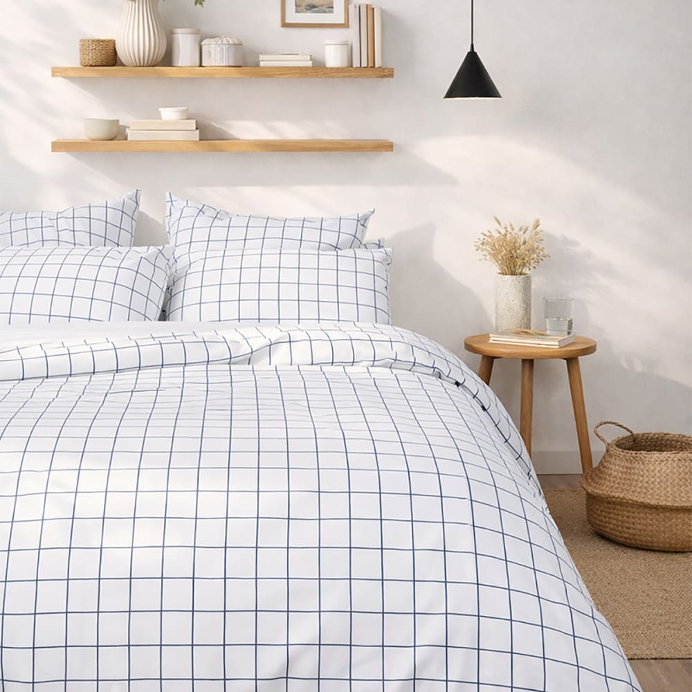 Parure de lit en percale - paon