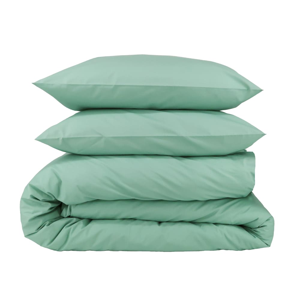 Parure de lit en percale de coton bio vert menthe 240x220 — vue 3