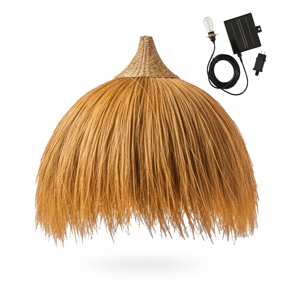 Suspension solaire Herbe de Rayung Beige d80cm