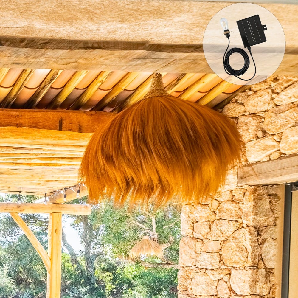 Suspension solaire Herbe de Rayung Beige d80cm - Maisons du Monde