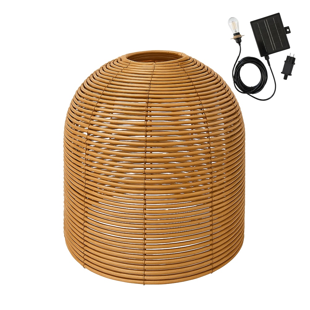 Suspension solaire Polyrotin Beige h31cm