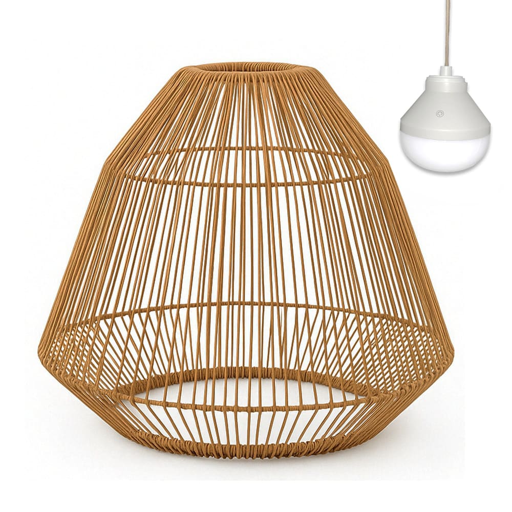 Suspension sans fil Polyrotin Beige h30cm