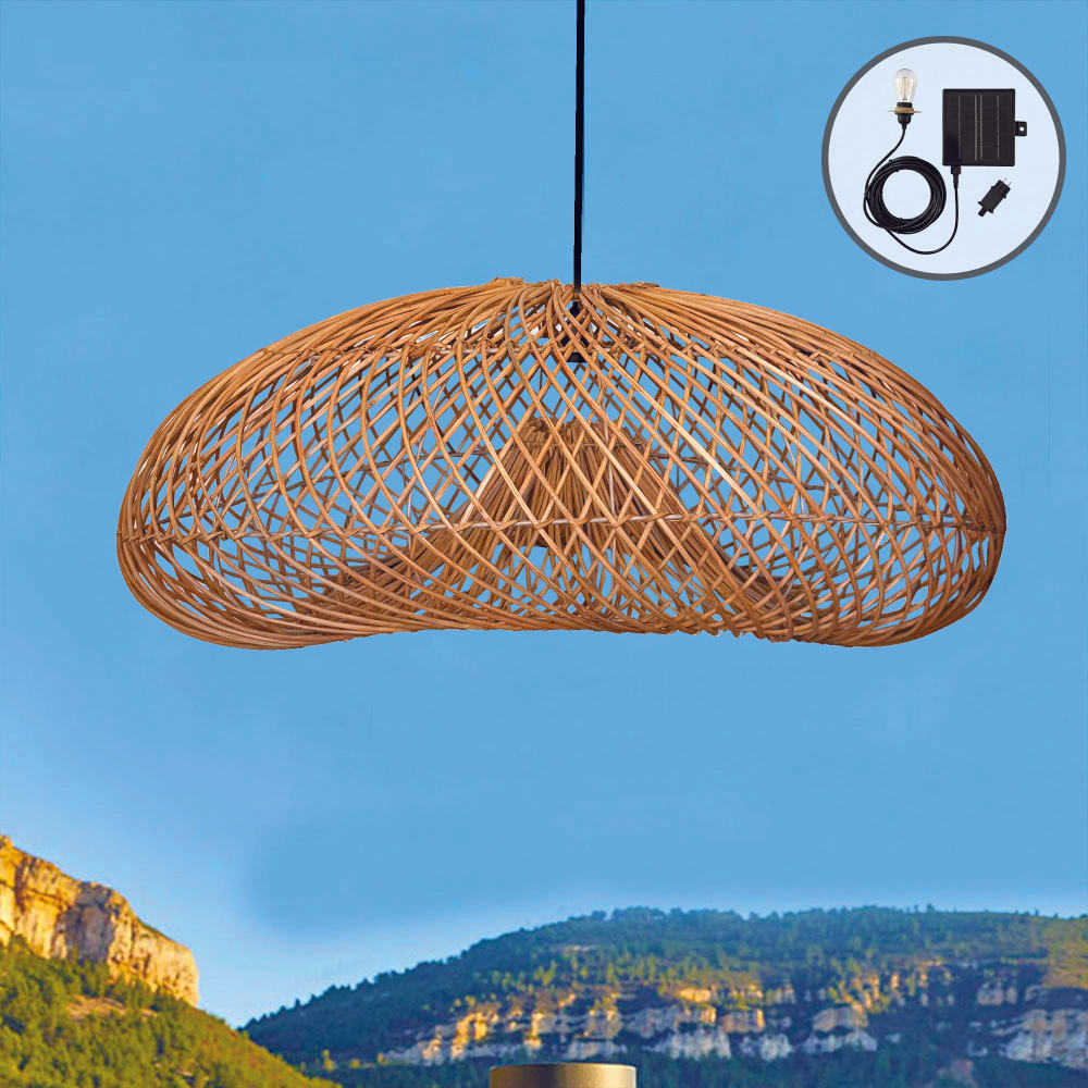 Suspension solaire Rotin Beige d80cm - Maisons du Monde