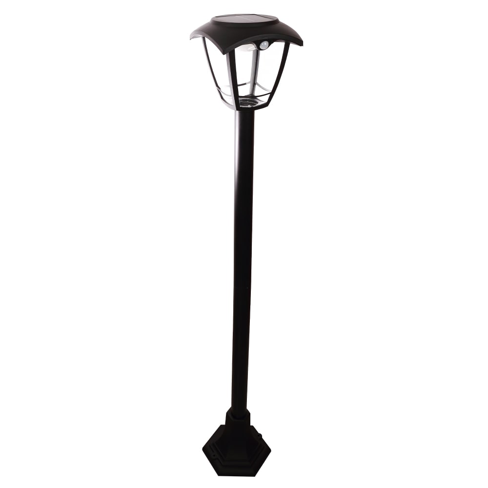 Lampadaire solaire Acier Noir h110cm