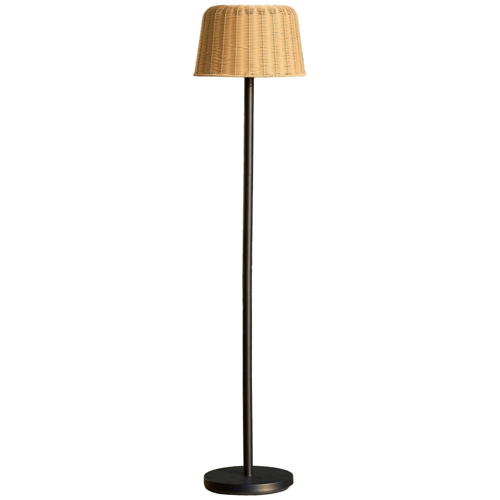 Lampadaire solaire Polyrotin Beige h160cm