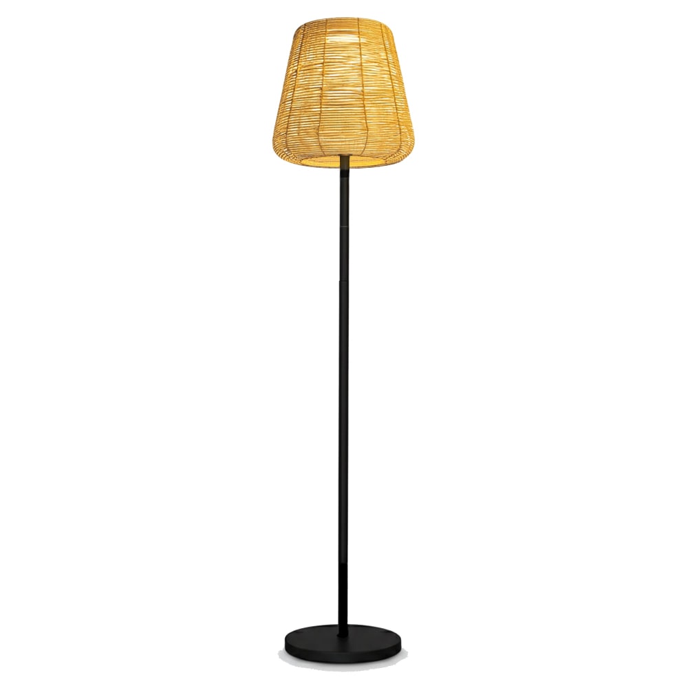 Lampadaire solaire Polyrotin Marron h160cm