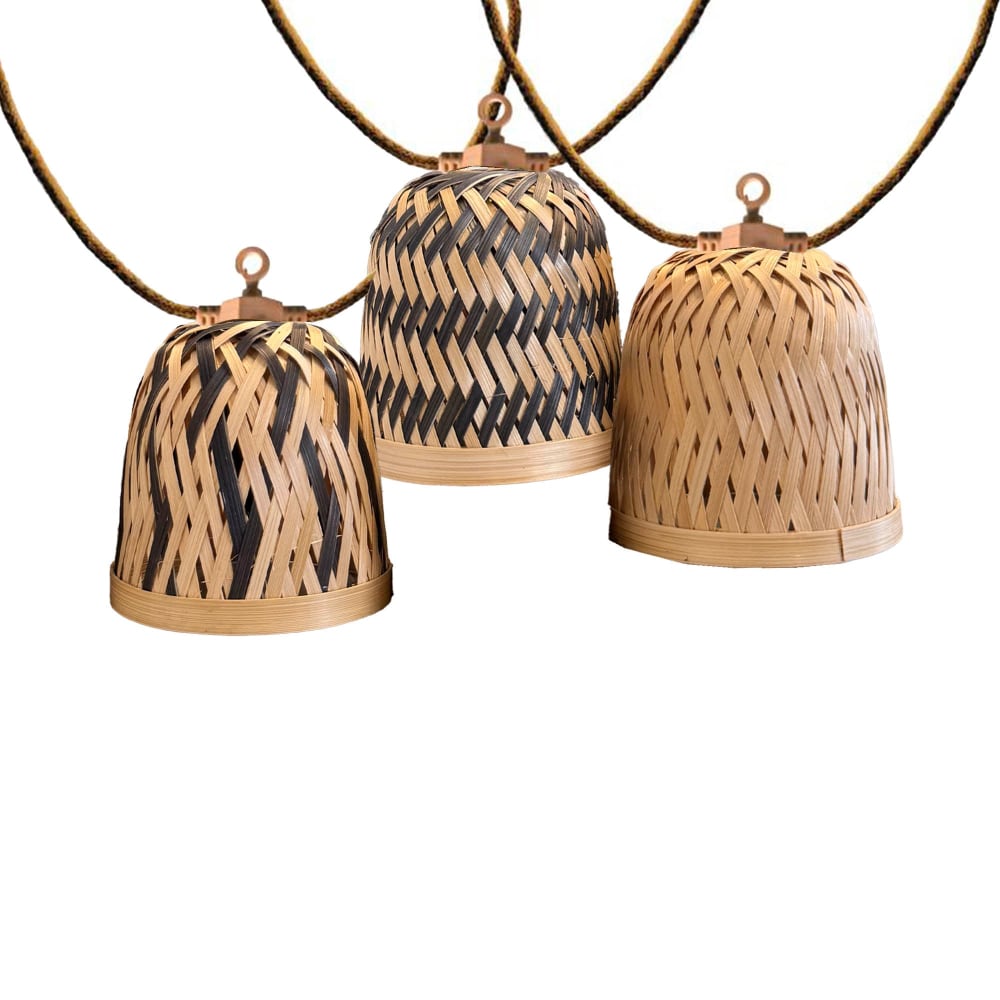 Guirlande solaire Hybride Bambou Beige 8m