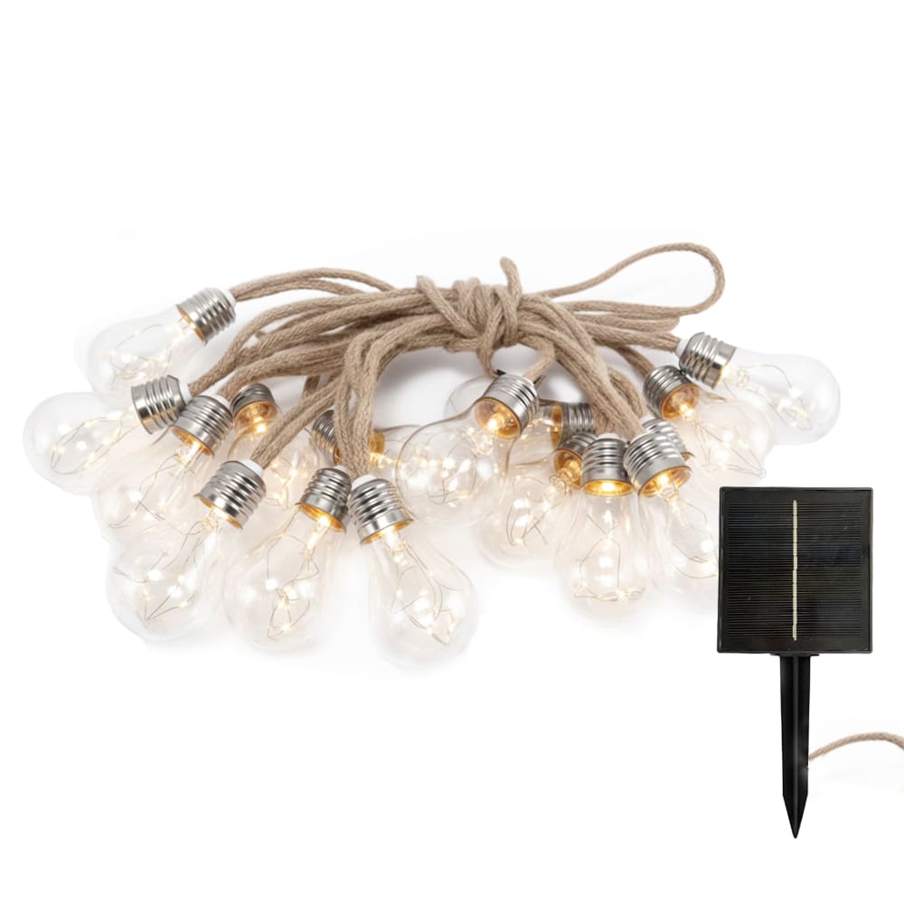 Guirlande Solaire Corde Beige 8m