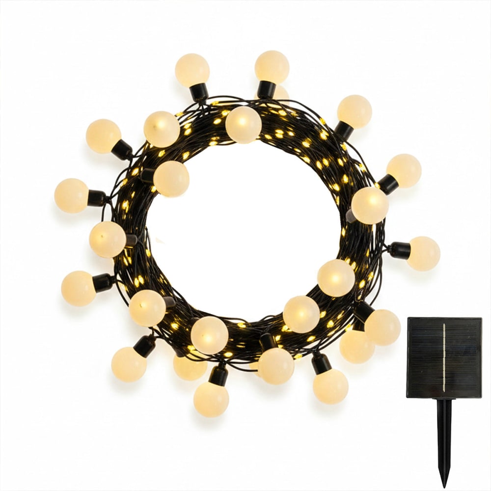 Guirlande Solaire Plastique Blanc 40led