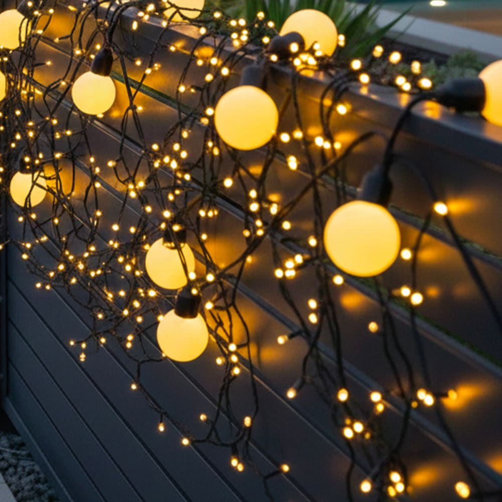 Guirlande Solaire Plastique Blanc 40led - Maisons du Monde