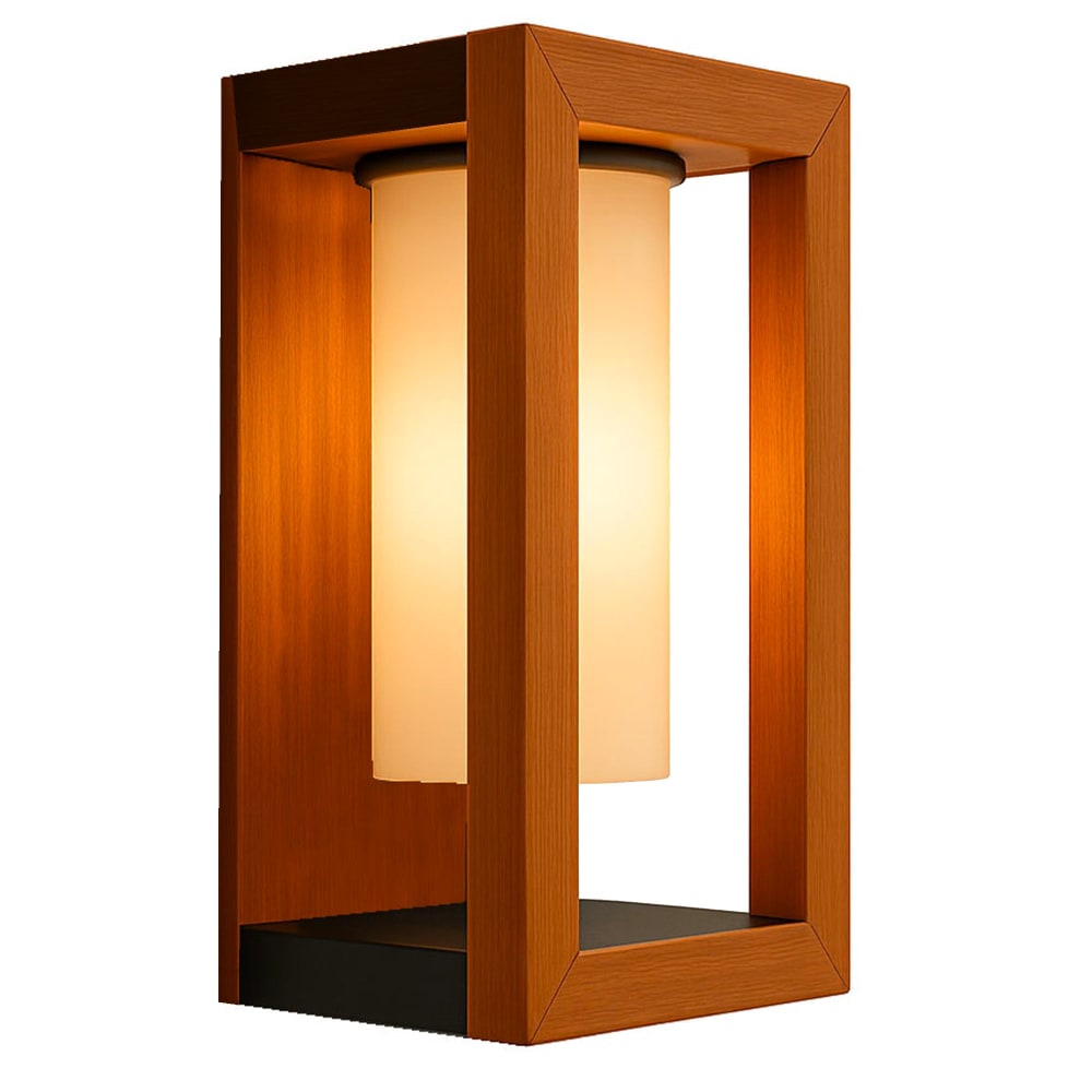 Applique murale solaire Acier Marron h31cm