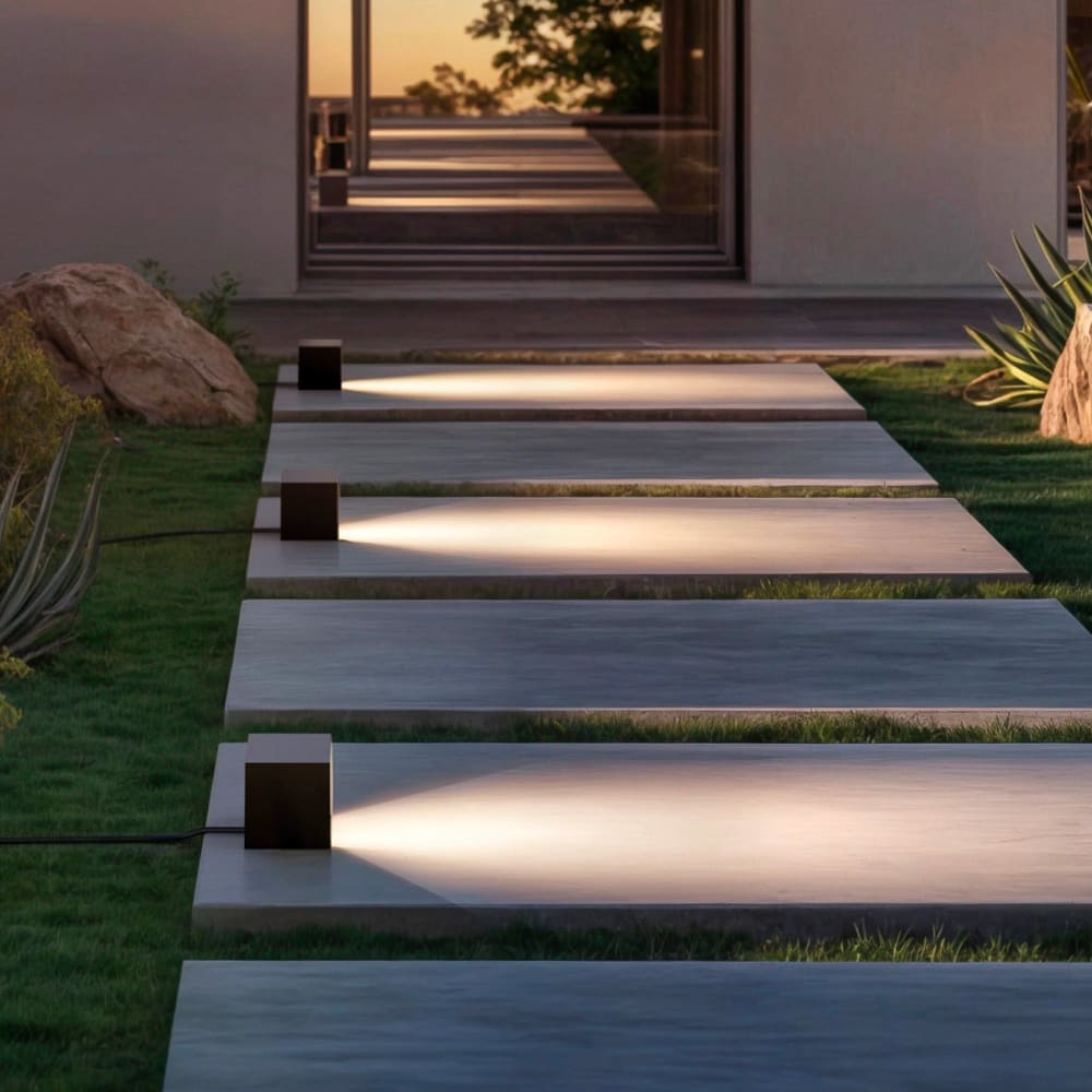 Borne solaire aluminium Aluminium Noir h12cm