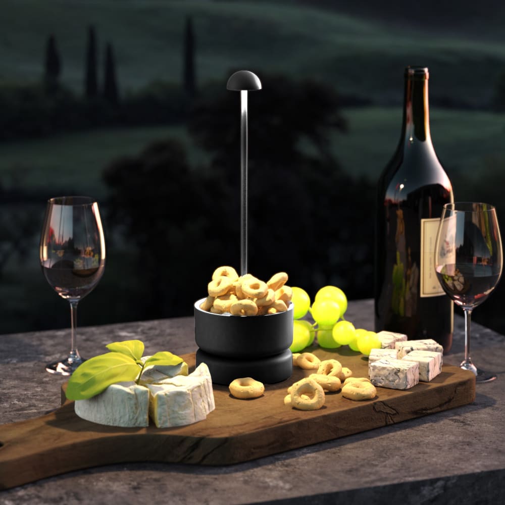 Lampe de table sans fil Aluminium Noir h31cm - Maisons du Monde