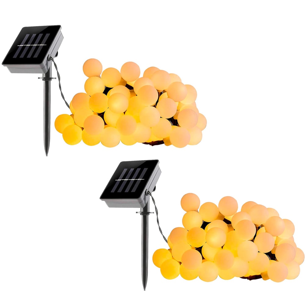 Guirlandes solaires Plastique Blanc 120led