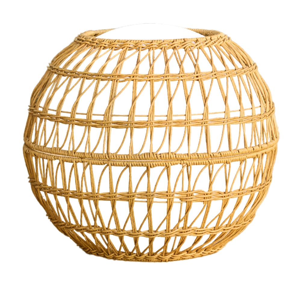 Habillage boule lumineuse polyrotin marron d40cm