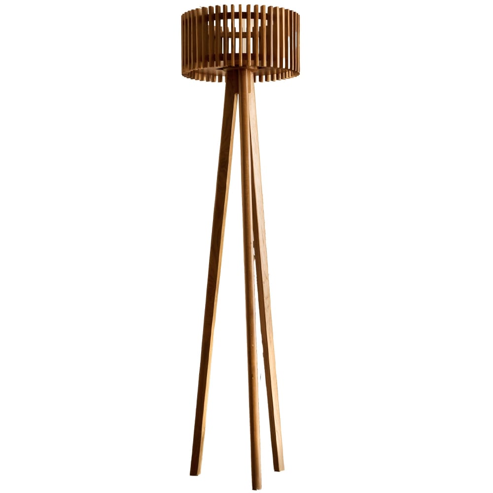 Lampadaire solaire Bois Bois h160cm