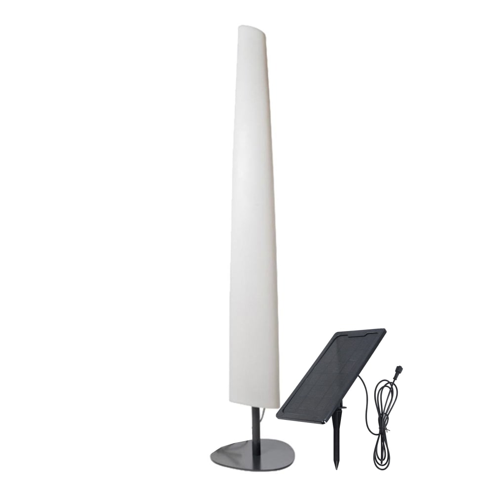 Lampadaire solaire Polyéthylène Blanc h160cm