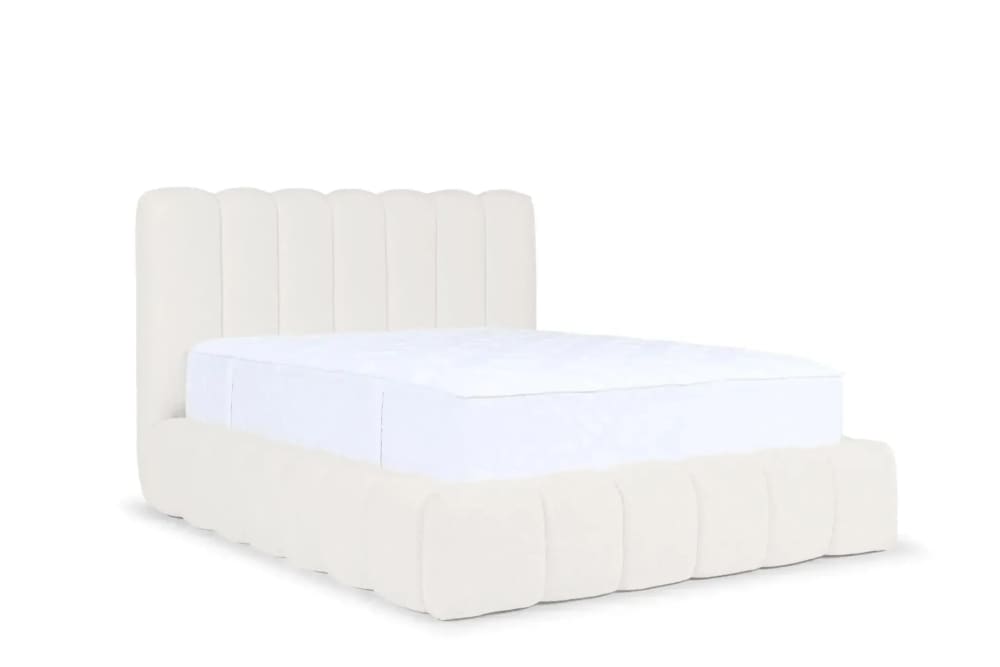 Lit coffre tissu chenille
