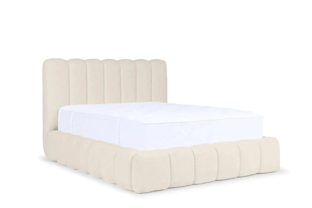 Lit coffre tissu chenille