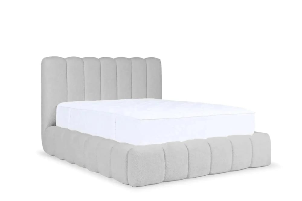 Lit coffre tissu chenille
