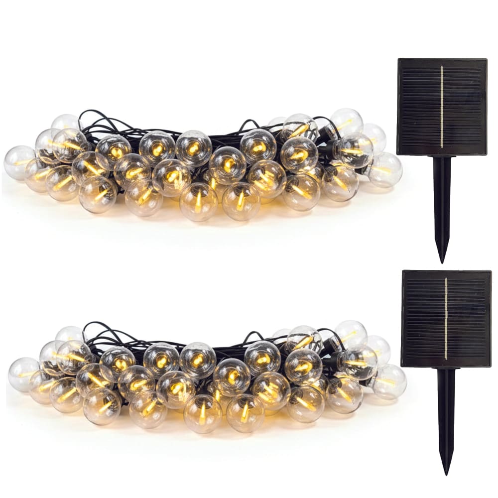 Lot de 2 Guirlandes solaires Plastique Transparent 40m