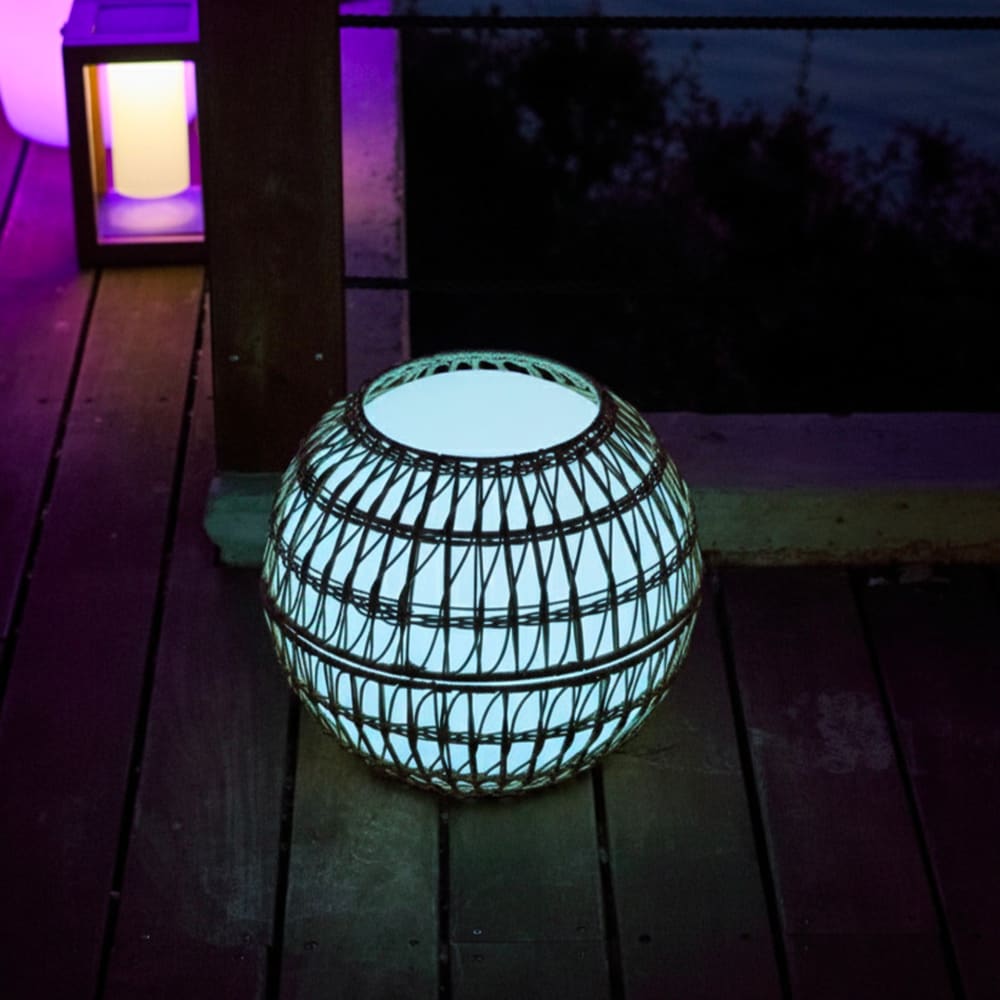 Boule lumineuse secteur Polyéthylène Blanc d40cm