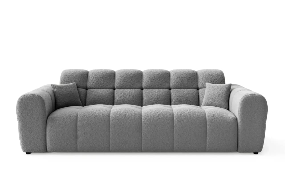 Canapé droit 3 places - Gris foncé