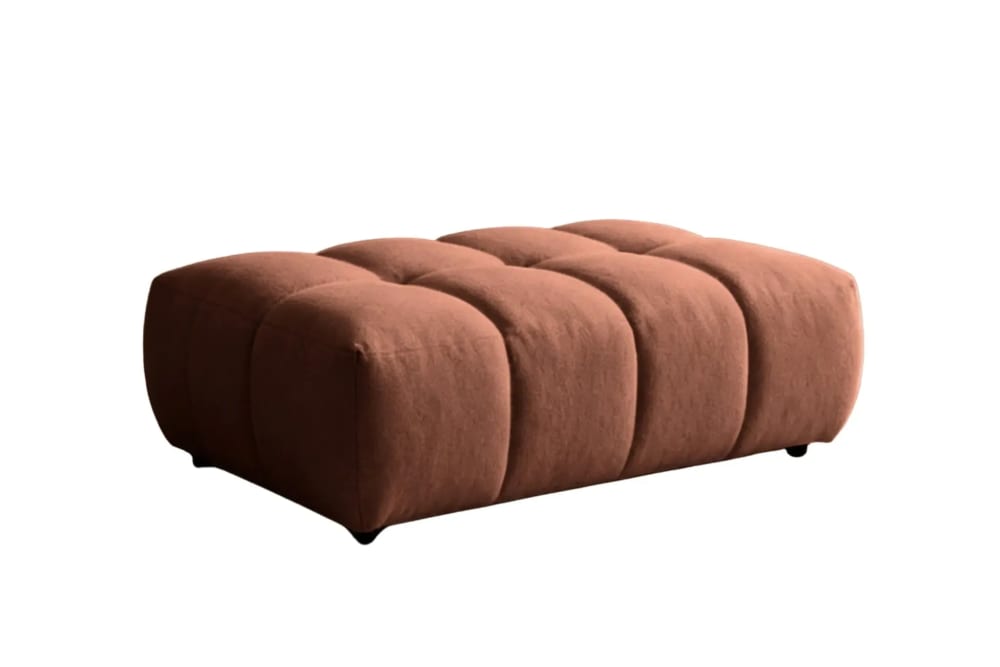 pouf en tissu bouclette
