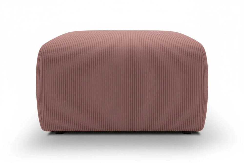 Pouf en velours côtelé - rose