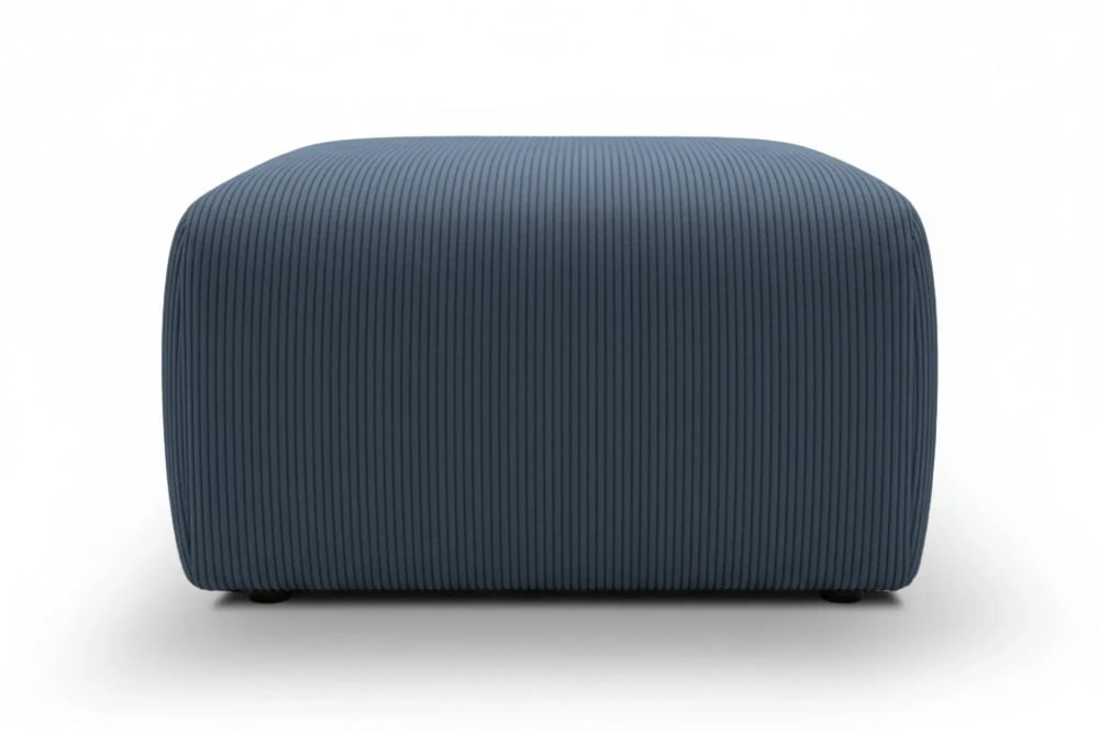 pouf en velours côtelé