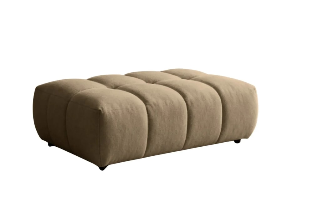 Pouf en tissu bouclette