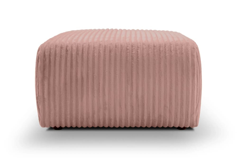Pouf en velours côtelé - rose