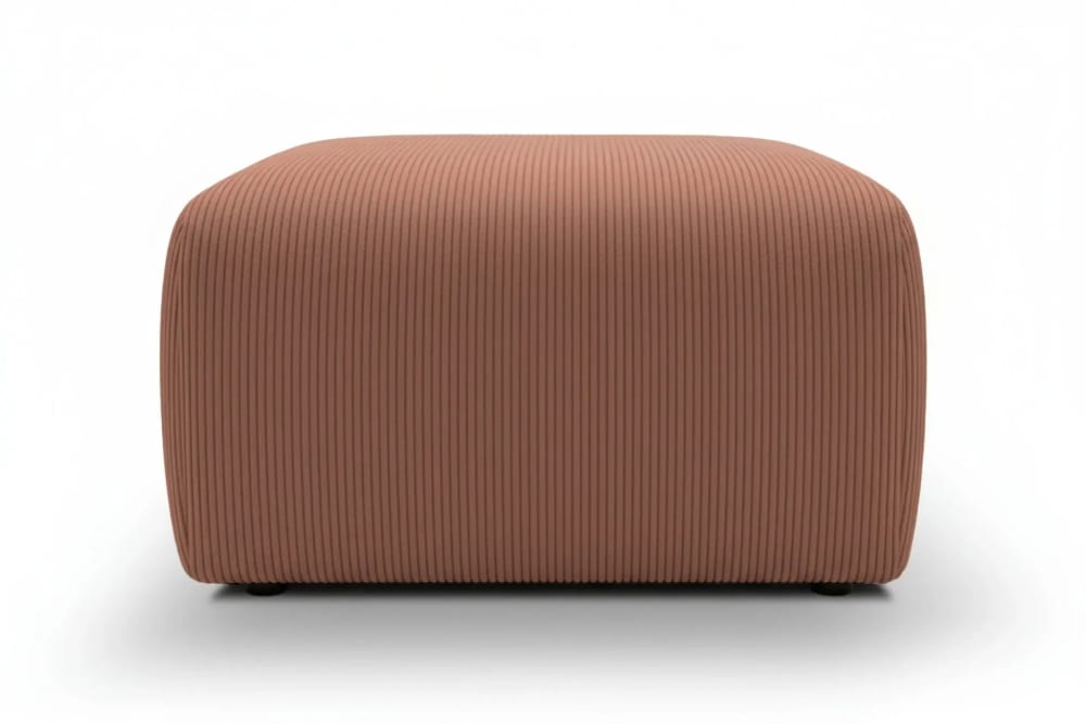 pouf en velours côtelé