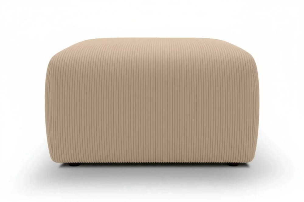 Pouf en velours côtelé