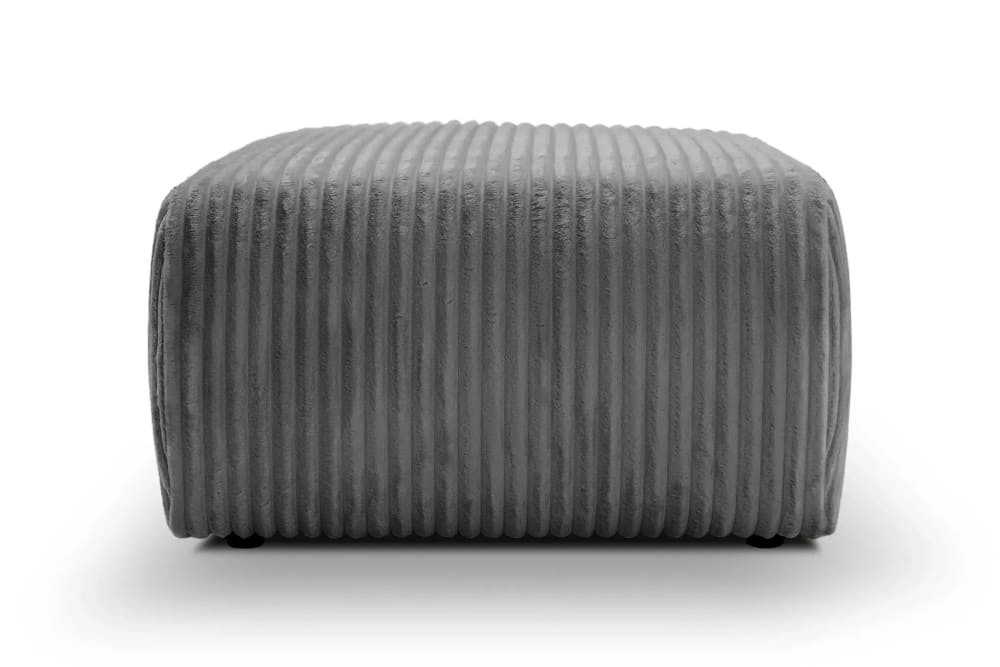 pouf en velours côtelé