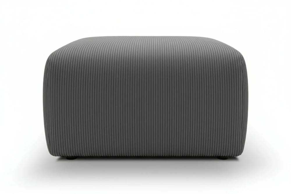 pouf en velours côtelé