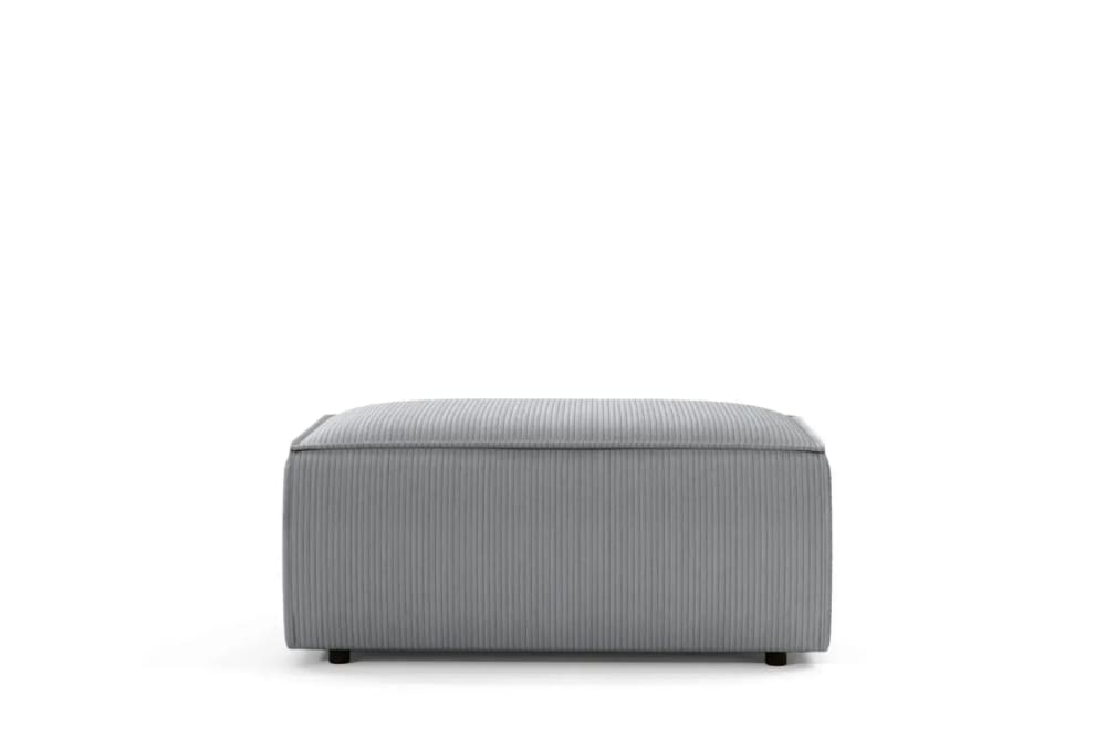Pouf en velours côtelé - clair