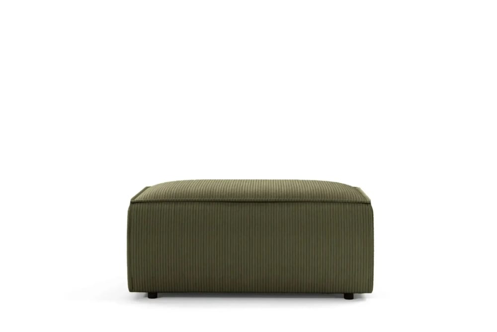 pouf en velours côtelé
