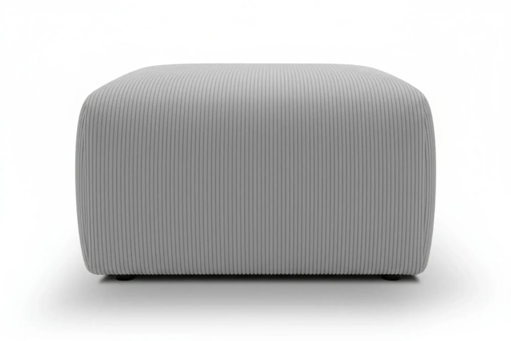 Pouf en velours côtelé - clair